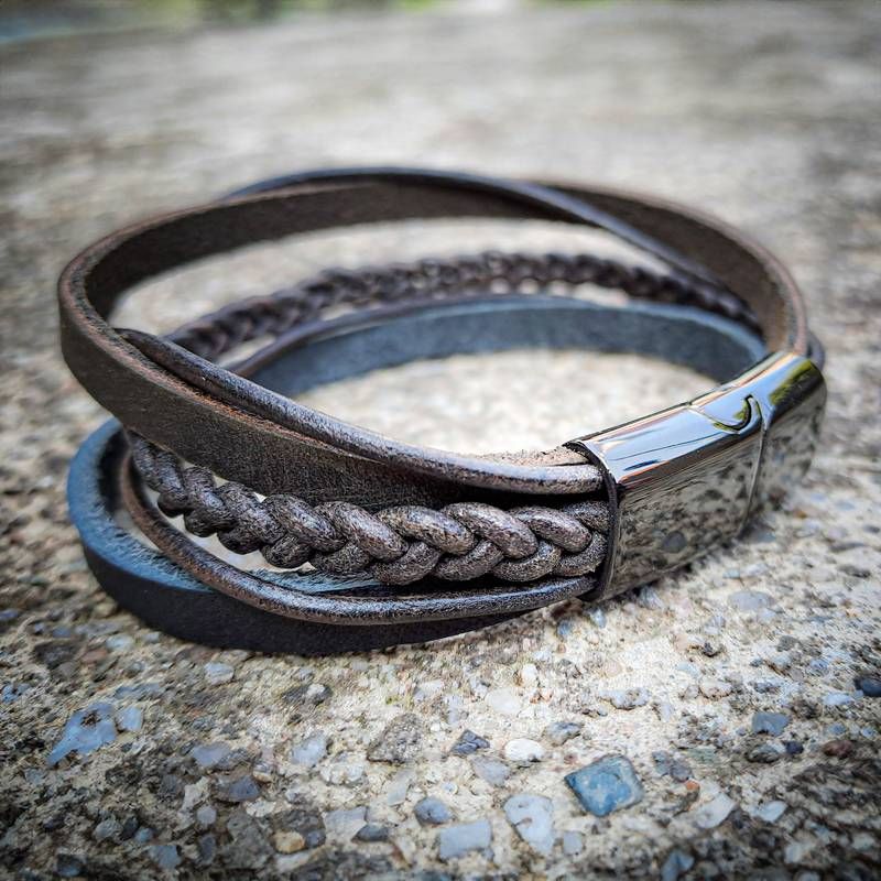 Lærreim Sort - 13x4mm - pr. meter